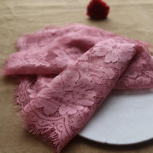 1.5Meters/lot 26 cm wide Deep pink /Navy blue stretch lace accessories eyelash trimming lace skirt decoration accessories X672