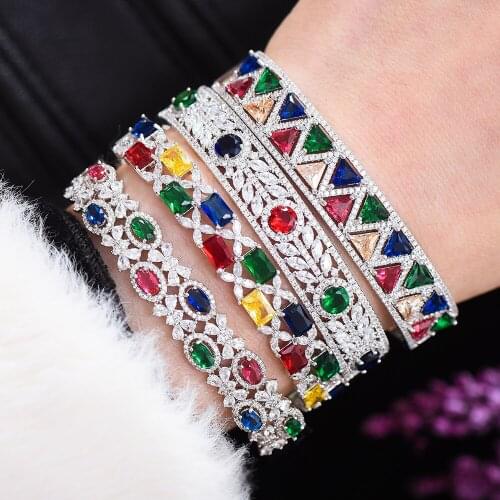 Missvikki Gorgeous Sparkly Romantic Stackable Bangles Ring Jewelry Set for Women Girl Daily Bridal Wedding Engagement Jewelry