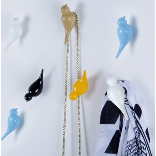Wall bird decorative wall hook wall decoration bedroom door rear hanging hook single hook coat hook