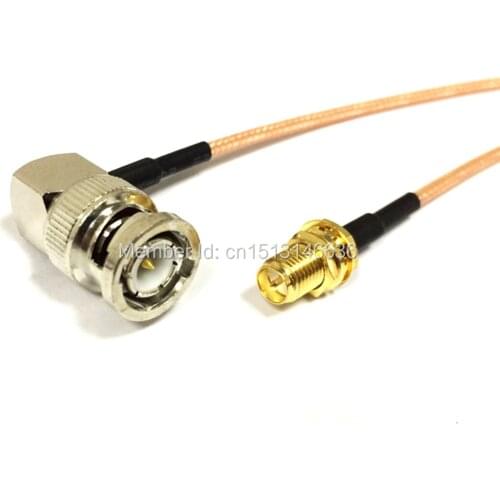 New Wireless Modem Cable RP-SMA Female Jack To BNC Male Plug Right Angle RG316 Wholesale Fast Ship 15CM for WIFI antenna
