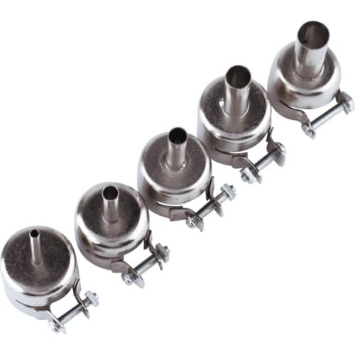 New Arrivel 5PCS Universal Nozzle for 850 852D 898 858 Soldering Station Hot Air Gun Stations Gun Nozzle