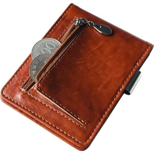 New Mens Brand Business Multi-card Slots Wallet PU Leather Short Design Money Clip Vintage Luxury Card Holder Clutch Purse