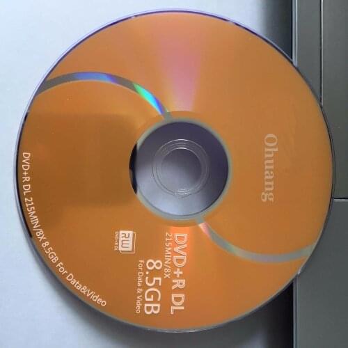 Wholesale 25 discs D9 8.5 GB Gold Blank Printed DVD+R DL Disc