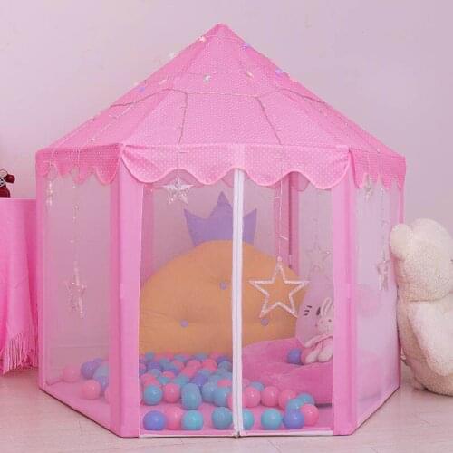 Kids Play Tent Portable Folding Princess Castle Play Game House Outdoor Beach Zipper Tent Photography Props Ocean Ball Pool