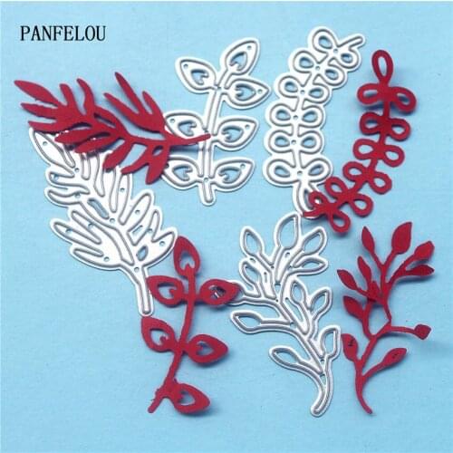 PANFELOU Metal craft Four flower grass paper die cutting dies for Scrapbooking/DIY Easter wedding Halloween cards