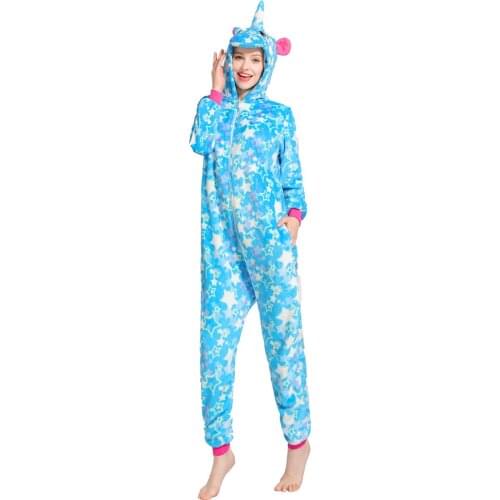 Adult Animal Pajamas Women Sleepwear All in One Pyjamas Animal Suits Cosplay Pig Stitch Tiger Unicorn Garments Pijama