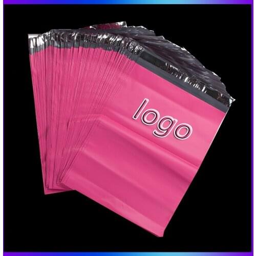 Rose Red Poly Mailer Express Bag Envelope Plastic Shipping Self Adhesive Delivery Packing Clothing Post Courier Bag Custom Logo