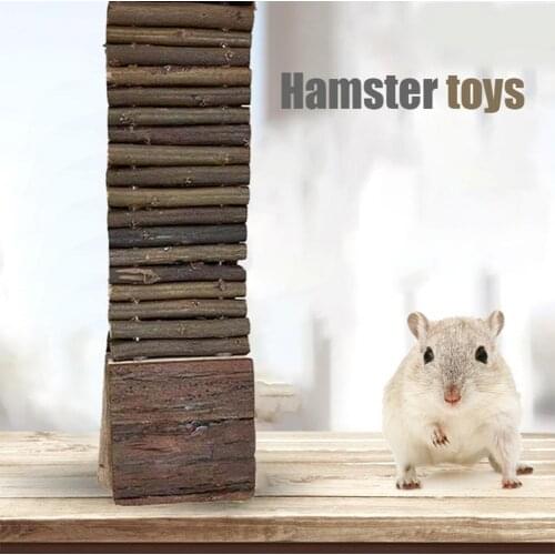 Hamster Suspension Bridge Hanging Climbing Wood Sturdy Pet Climbing Ladder for Bird Hamsters Toys Small Animals Supplies