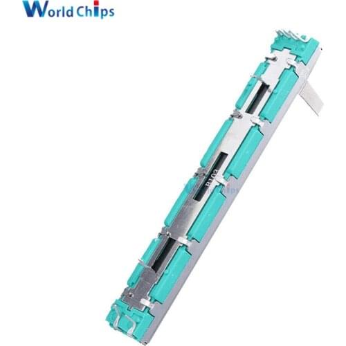 75mm Potentiometer Resistor B103 10K Ohm Double Linear Slide Potentiometer Double Straight Sliding Rotary Carbon Film B103