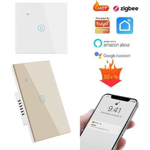 Zigbee 3.0 20A Smart Water Heater Switch US EU Switch Timer for Tuya Smart Life APP Remote Control Work With Alexa Google Home