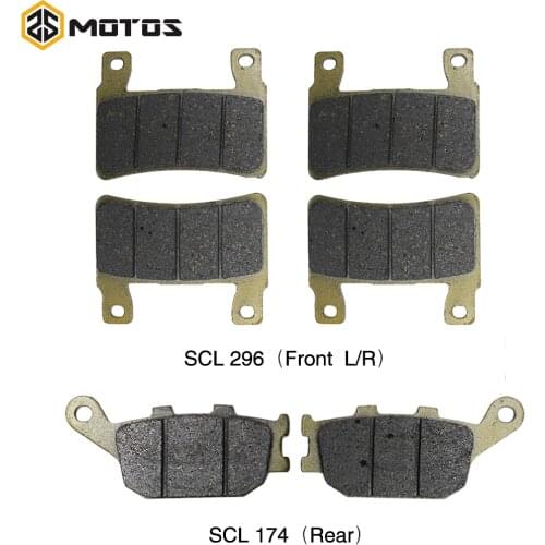 ZS MOTOS For HONDA CB400 2004-2010 set Motorcycle Front Brake Pad and Rear Brake Pad Disc Set