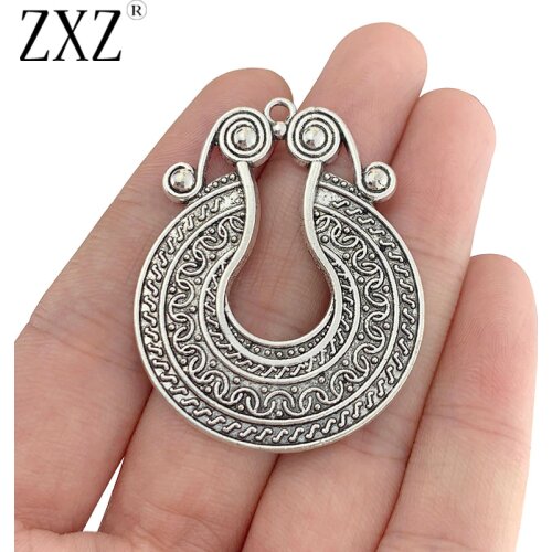 ZXZ 10pcs Tibetan Silver Ethnic Tribal Boho Gypsy Charms Pendants for Earrings Jewelry Making Accessories