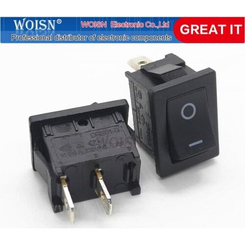 1000PCS Single knife ship type switch Rocker power switch 15*21MM black 2 feet 2 files 6A/250V In Stock