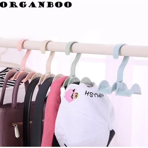 1PC Creative Bag Storage Wardrobe Hooks Rotary Hanging Hooks Organizer Decorative Shelf Bathroom Storage Rack Towel Holder