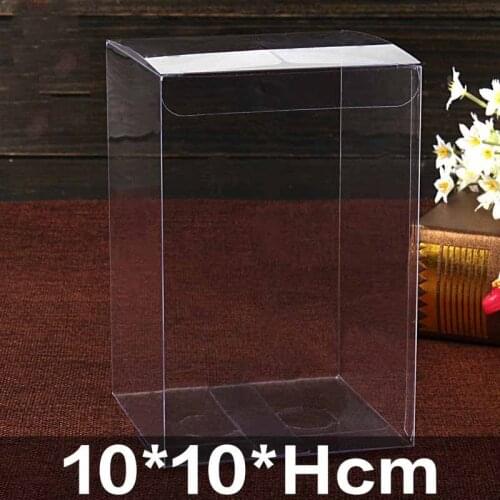 20pcs/lot 20 Sizes PVC Box Rectangle Clear Gift Display Box Cosmetic Crafts Packaging Box Transparent Plastic PVC Boxes Small