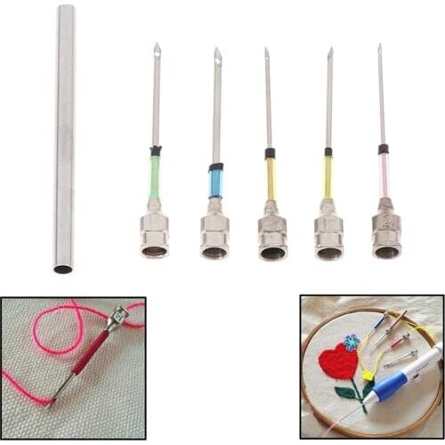 3/6/16pcs/set DIY Metal Embroidery Stitching Punch Needle Handmade Needlepoint Kits Sewing Tool Set