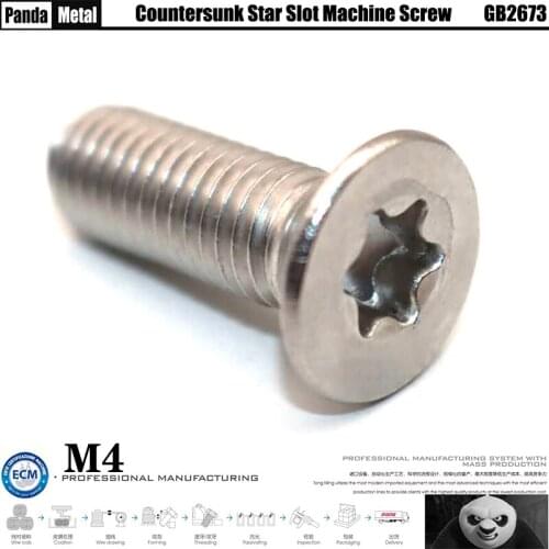 304/316 stainless steel six head plum flat head screw national standard GB2673 countersunk head machine screw A2-A4 model M4