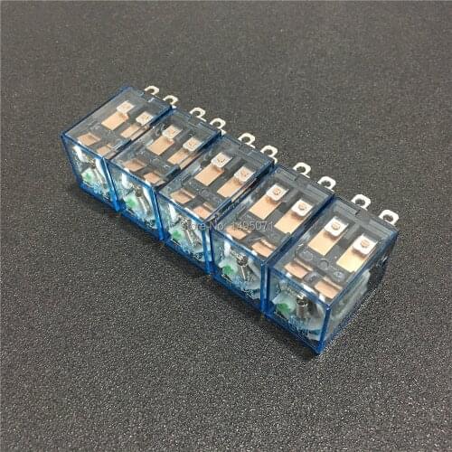 10pcs LY2NJ 12VDC 24VDC 110VAC 220VAC Coil Power Relay Mini General Purpose Relay 8 Pins DPDT 10A LY2N-J HH62P JQX-13F LY2