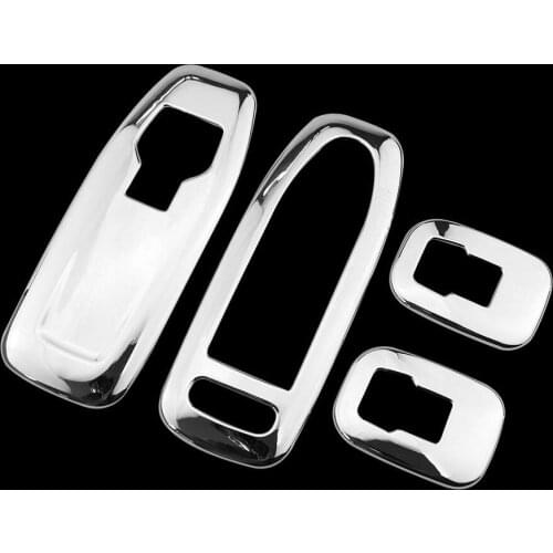 ABS Chrome Car Internal Glass Window Lifter Panel Refitting Sticker For Peugeot 2008 Year 2014 2015 2016 Styling
