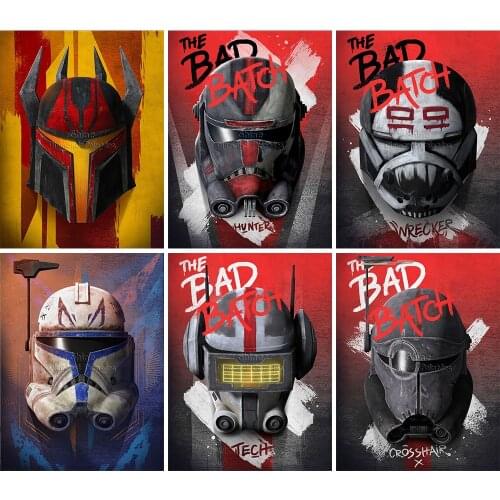 Diamond Painting Cartoon Helmet Anime Star Wars 5D DIY Full Square Round Embroidery Mosaic Set Cross Stitch Home Decor Art Gift