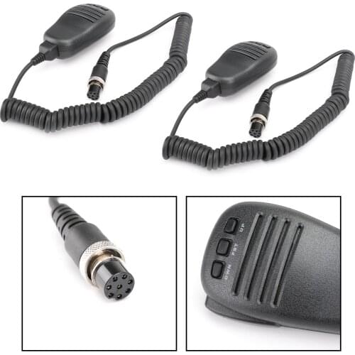 Artudatech 2PCS Short Wave Radio Handheld Speaker Mic For YAESU FT847 FT920 FT950 FT2000