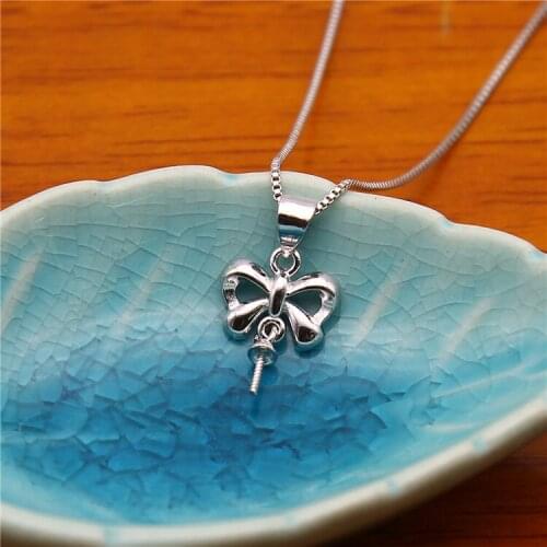 Bow Knot Shape Pendant Base Mountings Findings Jewelry Settings Parts for Pearls Beads Stones Crystal Agate Coral, 10pcs/lot