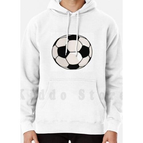 Football / Soccer Ball Black And White Drawing Hoodies Long Sleeve Soccer Soccer Ball Football Epl Ronaldo
