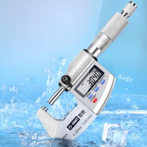 Digital Micrometer High Precision Outer Diameter Wall Thickness Caliper 0.001 Waterproof Electronic 50-75-100mm