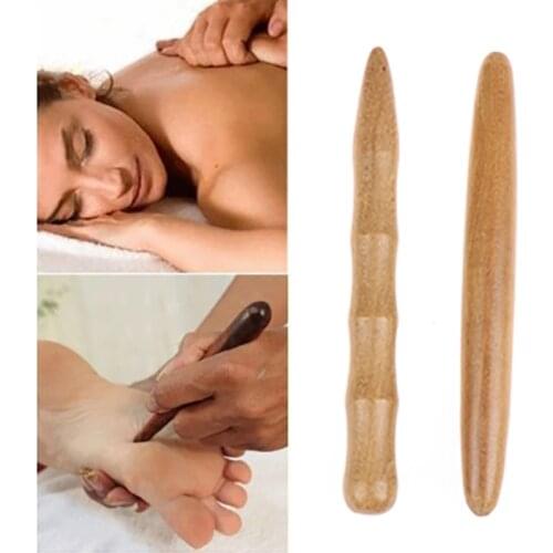 1PCS Wooden Body Massage Stick Meridians Relieve Muscle Soreness Relaxing Tool Foot Reflexology Massager