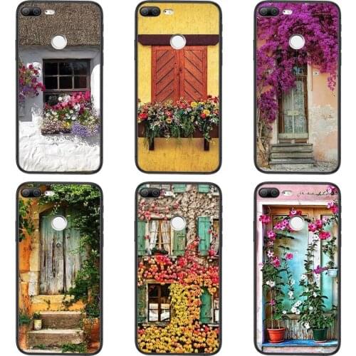 For Huawei P50 P Smart 2021 P40 Lite E P 40 P40Lite P40 Pro 2019 2020 House With Flowers At Windows Gift Super Cheap Soft Art