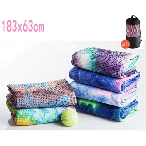 Household fitness sweat absorbing printed Yoga towel womens sports towel widened non slip yoga mat dropshipping