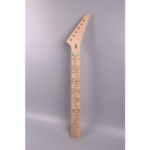 25.5 INCH unfinishede lectric guitar neck 24 fret floyd rose locking nut. maple made and maple fingerboard 031