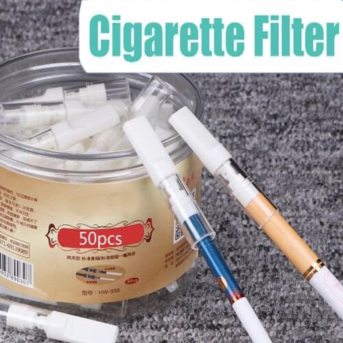 50pcs Universal Thick and Slim Cigarettes Smoking Pipe Filter Reduce Cigarette Tar Smoking Accessories