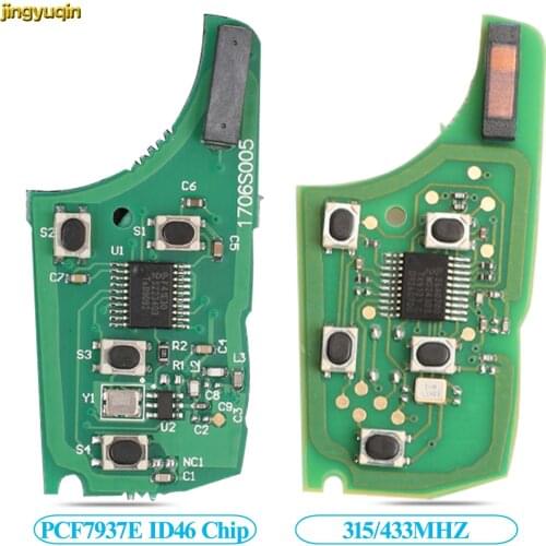 Jingyuqin Remote Car Key Electronic Circuit Board 315/433MHZ For Chevrolet Malibu Cruze Aveo Spark Sail Opel Vauxhall 2/3/4 BTN