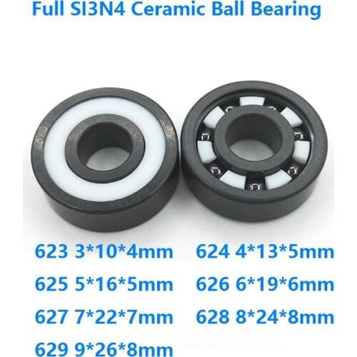 4/10pcs 623 624 625 626 627 628 629 Full SI3N4 ceramic ball bearing deep groove ball bearing Full Ceramic bearings silicon