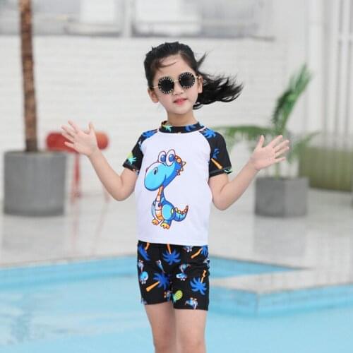 New 2019 Boys GrilsCartoon Sports Bathing Suits Children Kids Swimsuit 3pcs Swimwear Beachwear Sporting Beachwear