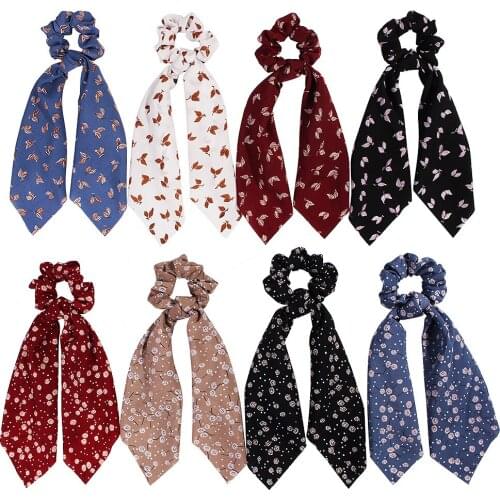 Top Fashion Women Elastic Hairbands Casual Girls Floral Scrunchie Sweet Hair Ornament Headband Rubber Hair Accessories