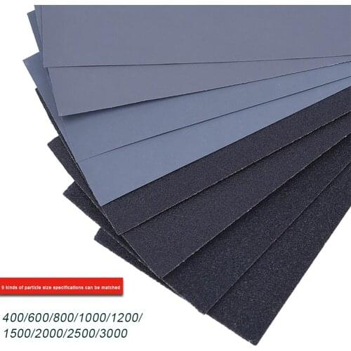 Hot sell carborundum Sandpaper 36pcs наждак 400 - 3000 Grit Wet & Dry for Automotive Sanding Wood Furniture Finishing Metal Work