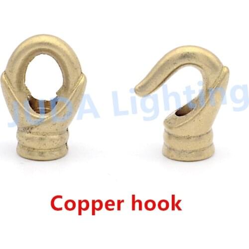 Pure copper M12 closed opening ring brass hook for chandelier ceiling plate ceiling rose canopy retro edison lamp base fittings