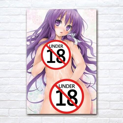 Cartoon Sexy Nude Girl Canvas Painting Contemporary Pop Art Adult Anime Poster Print Wall Picture for Living Room Home Decor