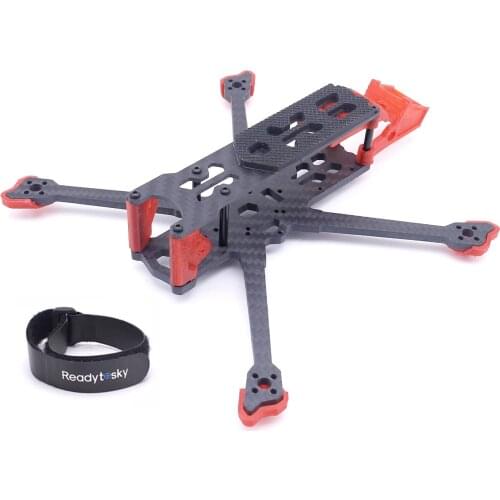 Chilabi X 4inch 178mm Kit X Type Frame Compatible with 4inch Propeller for FPV Drone with Red TPU 3D Printed Parts