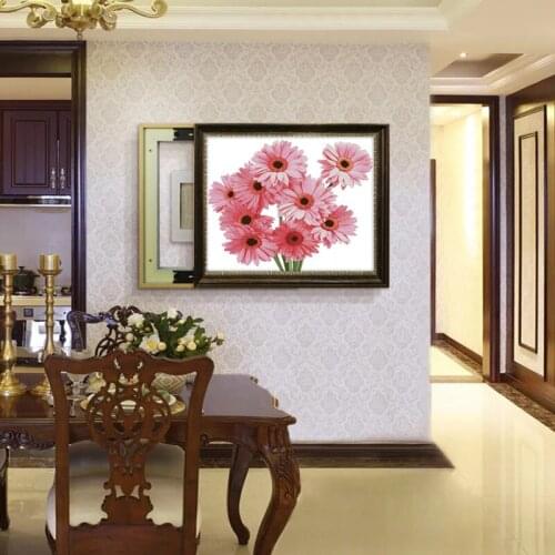Pink Chrysanthemum Cross Stitch Kits Printed patterns canvas Room Flowers Embroidery Needlework set Easy Cross-stitch Handmade