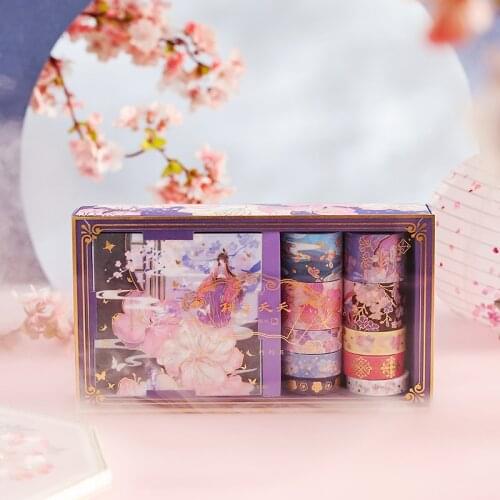 Sticker tape gift box hot stamping antique DIY decorative material tape Gift Wrapping Book Decoration Photo Album Handbook 10*10