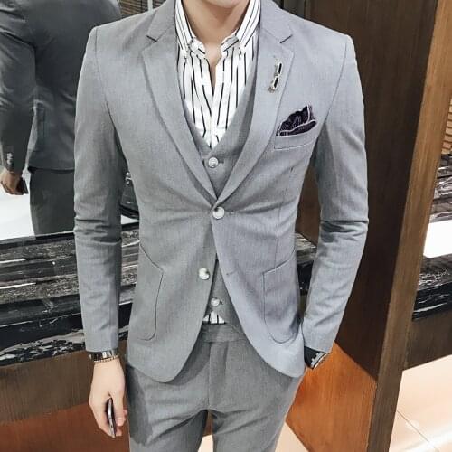New Suits 17 Korean version of small suit young suit young three men dress SJT34-P300