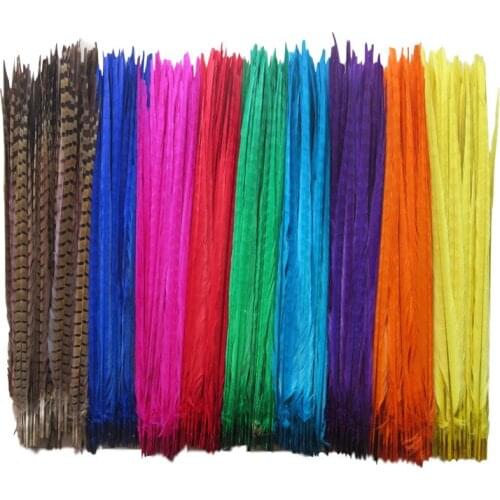 Wholesale 100 Pcs Natural Pheasant Tail Feathers 16-18inch 40-45cm High Quality Diy Jewelry Wedding Decorations Pheasant Feather