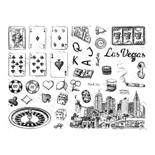 Poker Transparent Clear Stamps for DIY Scrapbooking/Card Making/Kids Christmas Fun Decoration ST0485