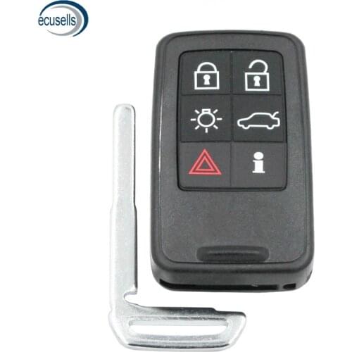 5+1/6 Buttons Key Blank Fob Case Remote Shell for Volvo S60 S80 V60 XC60 XC70