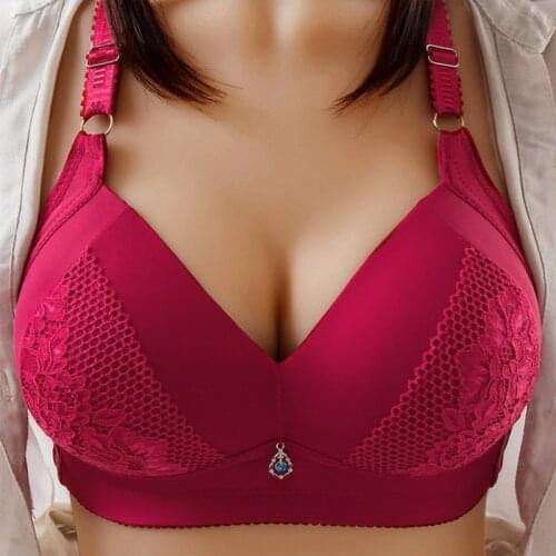 Plus Size bra bra Women Wire Free Bra Lace Sexy Bra Woman Push Up Bra Adjustable Brassiere Femme Seamless Underwear Lady