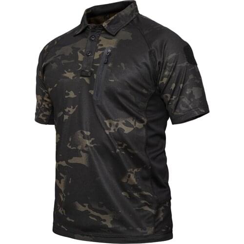 Mens Tactical Polo Shirts Breathable Airsoft Army Combat Polo shirts Quick Drying Work Hunt Military Shirt Plus Size 3XL