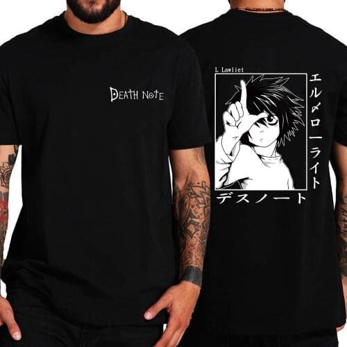 Death Note Summer Anime Tshirt Men Hip Hop Harajuku Anime Unisex Tops Casual Streetwear T Shirt Tops